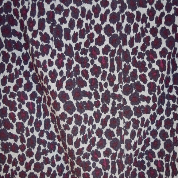 Talbots Size 14 | Gray Purple Leopard Animal Print Pencil Skirt | Career - Picture 3 of 4